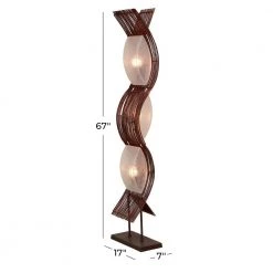67 in. Brown Metal Floor Lamp by Litton Lane 18 67 in. Brown Metal Floor Lamp by Litton Lane -Litton Lane Sales brown litton lane floor lamps 58829 c3 1000