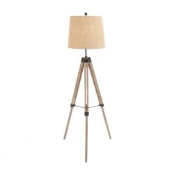 61 in. Brown Wood Floor Lamp by Litton Lane