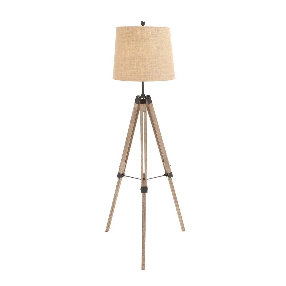 61 in. Brown Wood Floor Lamp by Litton Lane 3 61 in. Brown Wood Floor Lamp by Litton Lane