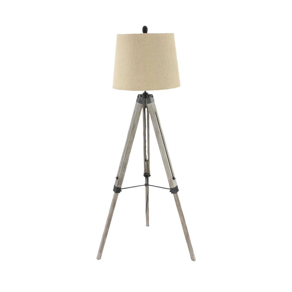 61 in. Brown Wood Floor Lamp by Litton Lane 4 61 in. Brown Wood Floor Lamp by Litton Lane - Image 2