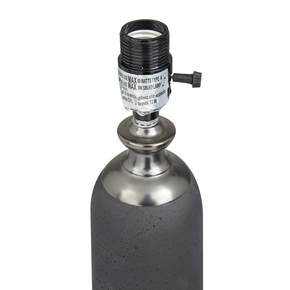 23 in. Brown Cement Modern Table Lamp by Litton Lane 8 23 in. Brown Cement Modern Table Lamp by Litton Lane - Image 6