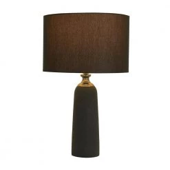23 in. Brown Cement Modern Table Lamp by Litton Lane