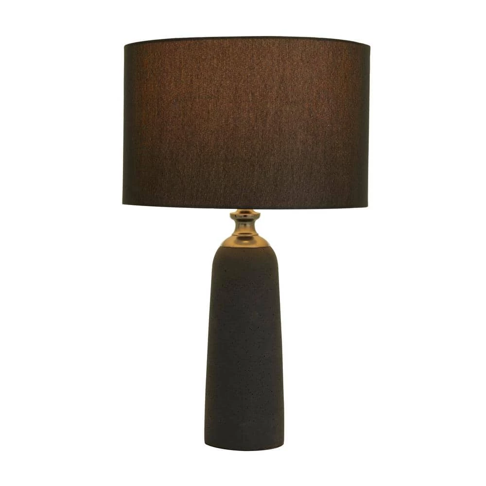 23 in. Brown Cement Modern Table Lamp by Litton Lane 3 23 in. Brown Cement Modern Table Lamp by Litton Lane