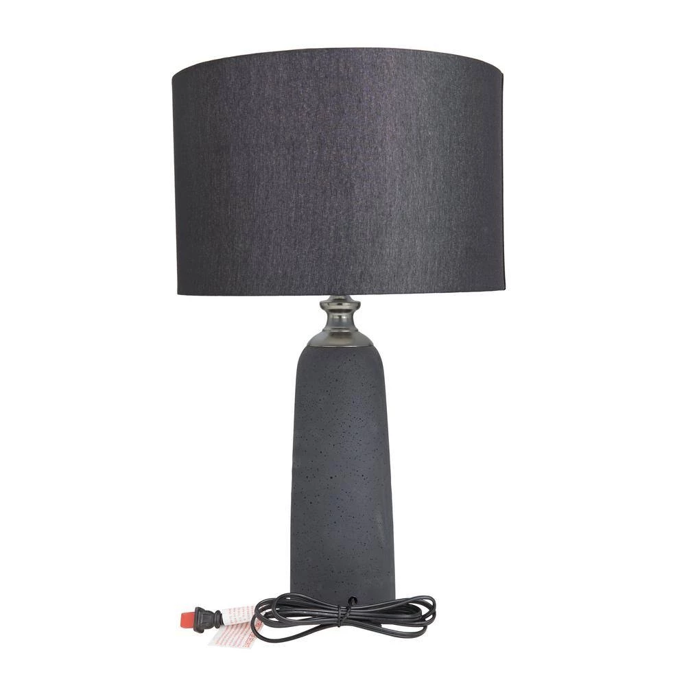 23 in. Brown Cement Modern Table Lamp by Litton Lane 5 23 in. Brown Cement Modern Table Lamp by Litton Lane - Image 3
