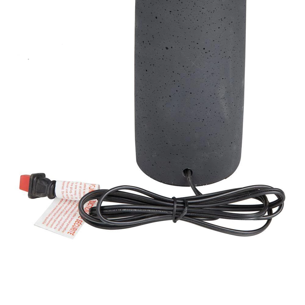 23 in. Brown Cement Modern Table Lamp by Litton Lane 9 23 in. Brown Cement Modern Table Lamp by Litton Lane - Image 7