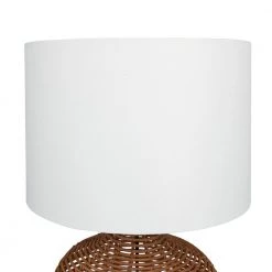 25 in. Brown Polyester Natural Table Lamp by Litton Lane 14 25 in. Brown Polyester Natural Table Lamp by Litton Lane -Litton Lane Sales brown litton lane table lamps 040498 44 1000