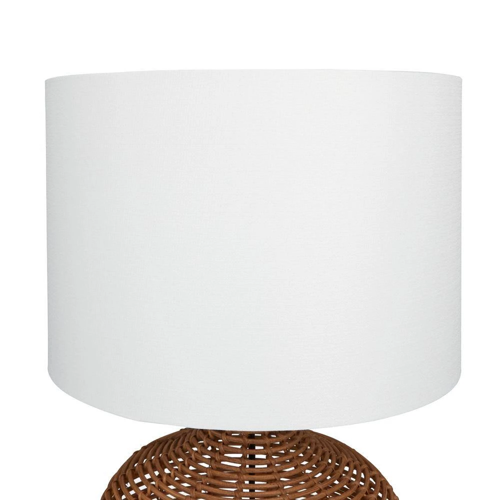 25 in. Brown Polyester Natural Table Lamp by Litton Lane 7 25 in. Brown Polyester Natural Table Lamp by Litton Lane - Image 5
