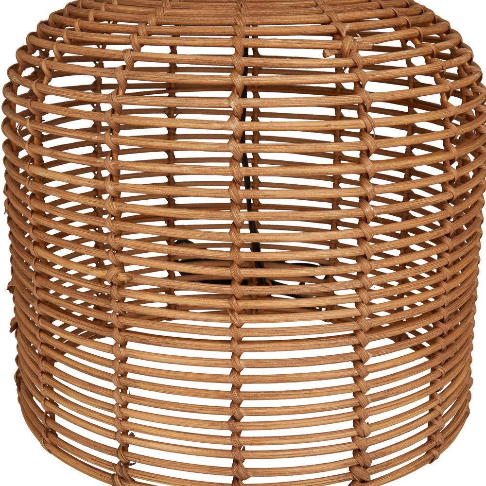 25 in. Brown Polyester Natural Table Lamp by Litton Lane 4 25 in. Brown Polyester Natural Table Lamp by Litton Lane - Image 2