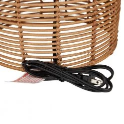 25 in. Brown Polyester Natural Table Lamp by Litton Lane 15 25 in. Brown Polyester Natural Table Lamp by Litton Lane -Litton Lane Sales brown litton lane table lamps 040498 fa 1000