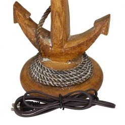 26 in. Brown Polystone Nautical Accent Lamp (Set of 2) by Litton Lane -Litton Lane Sales brown litton lane table lamps 042488 44 1000