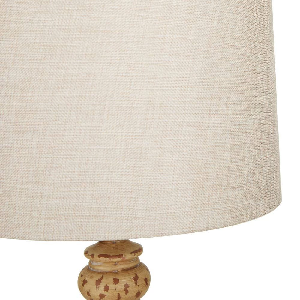 31 in. Brown Polystone Farmhouse Accent Lamp (Set of 2) by Litton Lane 4 31 in. Brown Polystone Farmhouse Accent Lamp (Set of 2) by Litton Lane - Image 2