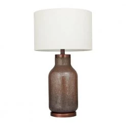 31 in. Brown Glass Modern Accent Lamp by Litton Lane