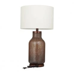 31 in. Brown Glass Modern Accent Lamp by Litton Lane -Litton Lane Sales brown litton lane table lamps 042622 66 1000