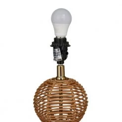 29 in. Brown Wicker Bohemian Accent Lamp by Litton Lane -Litton Lane Sales brown litton lane table lamps 042686 1d 1000