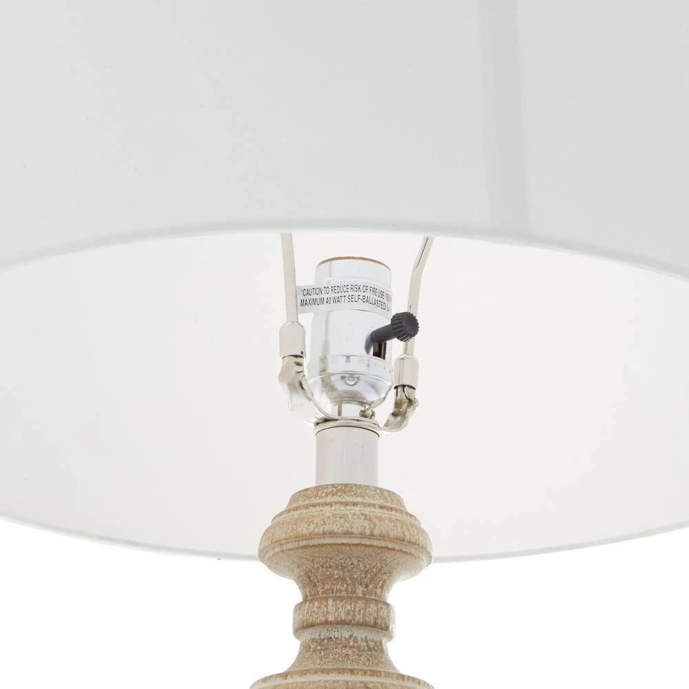 27 in. Brown Mango Wood Table Lamp by Litton Lane 7 27 in. Brown Mango Wood Table Lamp by Litton Lane - Image 5