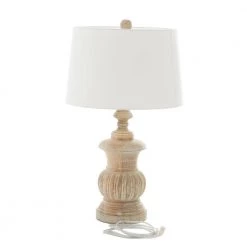 27 in. Brown Mango Wood Table Lamp by Litton Lane 11 27 in. Brown Mango Wood Table Lamp by Litton Lane -Litton Lane Sales brown litton lane table lamps 24838 66 1000