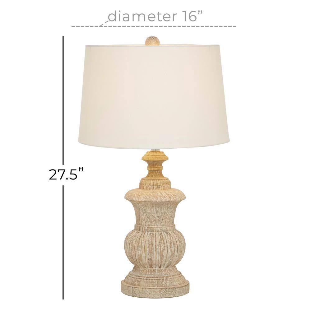 27 in. Brown Mango Wood Table Lamp by Litton Lane 9 27 in. Brown Mango Wood Table Lamp by Litton Lane - Image 7