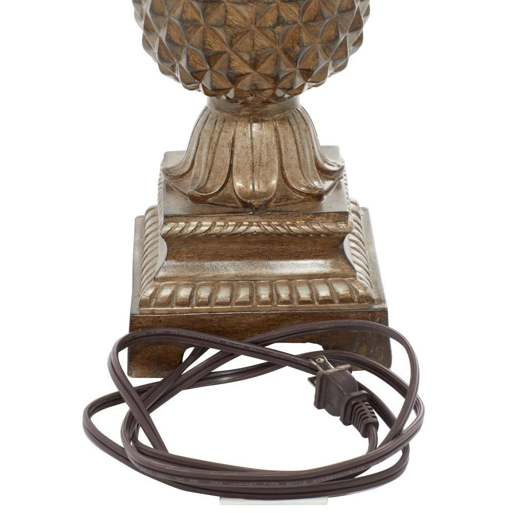 15 in. Brown Polystone Table Lamp (Set of 2) by Litton Lane 9 15 in. Brown Polystone Table Lamp (Set of 2) by Litton Lane - Image 7