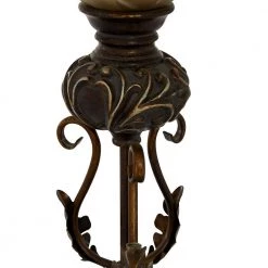 20 in. Brown Metal Uplight by Litton Lane -Litton Lane Sales brown litton lane table lamps 95758 44 1000