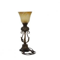 20 in. Brown Metal Uplight by Litton Lane -Litton Lane Sales brown litton lane table lamps 95758 c3 1000