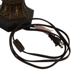 20 in. Brown Metal Uplight by Litton Lane -Litton Lane Sales brown litton lane table lamps 95758 fa 1000