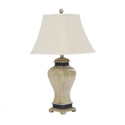 29 in. Brown Polystone Table Lamp (Set of 2) by Litton Lane -Litton Lane Sales brown litton lane table lamps 97377 40 1000