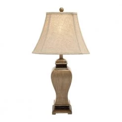 29 in. Brown Polystone Table Lamp (Set of 2) by Litton Lane