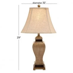 29 in. Brown Polystone Table Lamp (Set of 2) by Litton Lane -Litton Lane Sales brown litton lane table lamps 97377 c3 1000