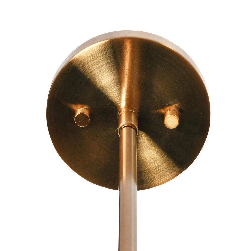 Rhodes 1-Light Brushed Brass Minimalist Metal and Textured Glass Mini Pendant Light by Robert Stevenson Lighting 8 Rhodes 1-Light Brushed Brass Minimalist Metal and Textured Glass Mini Pendant Light by Robert Stevenson Lighting - Image 6