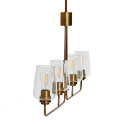 Holden - Metal and Glass 4 Light Chandelier, Brushed Bronze by Robert Stevenson Lighting 13 Holden - Metal and Glass 4 Light Chandelier, Brushed Bronze by Robert Stevenson Lighting -Litton Lane Sales brushed bronze robert stevenson lighting chandeliers ec1222 1f 1000