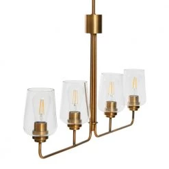 Holden - Metal and Glass 4 Light Chandelier, Brushed Bronze by Robert Stevenson Lighting 14 Holden - Metal and Glass 4 Light Chandelier, Brushed Bronze by Robert Stevenson Lighting -Litton Lane Sales brushed bronze robert stevenson lighting chandeliers ec1222 44 1000