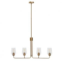 Holden - Metal and Glass 4 Light Chandelier, Brushed Bronze by Robert Stevenson Lighting 12 Holden - Metal and Glass 4 Light Chandelier, Brushed Bronze by Robert Stevenson Lighting -Litton Lane Sales brushed bronze robert stevenson lighting chandeliers ec1222 4f 1000