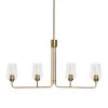 Holden - Metal and Glass 4 Light Chandelier, Brushed Bronze by Robert Stevenson Lighting -Litton Lane Sales brushed bronze robert stevenson lighting chandeliers ec1222 64 1000