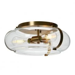 Alston - Glass and Metal Flush Mount Ceiling Light, Brushed Bronze by Robert Stevenson Lighting 13 Alston - Glass and Metal Flush Mount Ceiling Light, Brushed Bronze by Robert Stevenson Lighting -Litton Lane Sales brushed bronze robert stevenson lighting flush mount lights ec1218 44 1000