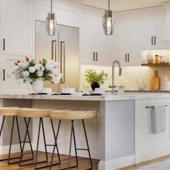 Celia - 1 Faceted Crystal and Metal Pendant Light, Brushed Bronze by Robert Stevenson Lighting 15 Celia - 1 Faceted Crystal and Metal Pendant Light, Brushed Bronze by Robert Stevenson Lighting -Litton Lane Sales brushed bronze robert stevenson lighting pendant lights ec1219 31 1000