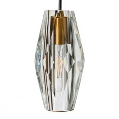 Celia - 1 Faceted Crystal and Metal Pendant Light, Brushed Bronze by Robert Stevenson Lighting 11 Celia - 1 Faceted Crystal and Metal Pendant Light, Brushed Bronze by Robert Stevenson Lighting -Litton Lane Sales brushed bronze robert stevenson lighting pendant lights ec1219 4f 1000