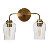 Holden - 15 in. Metal and Glass 2-Light, Brushed Bronze, Vanity Light by Robert Stevenson Lighting 1 Holden - 15 in. Metal and Glass 2-Light, Brushed Bronze, Vanity Light by Robert Stevenson Lighting -Litton Lane Sales brushed bronze robert stevenson lighting vanity lighting ec1220 64 1000