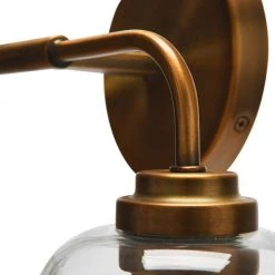 Holden - 15 in. Metal and Glass 2-Light, Brushed Bronze, Vanity Light by Robert Stevenson Lighting -Litton Lane Sales brushed bronze robert stevenson lighting vanity lighting ec1220 76 1000