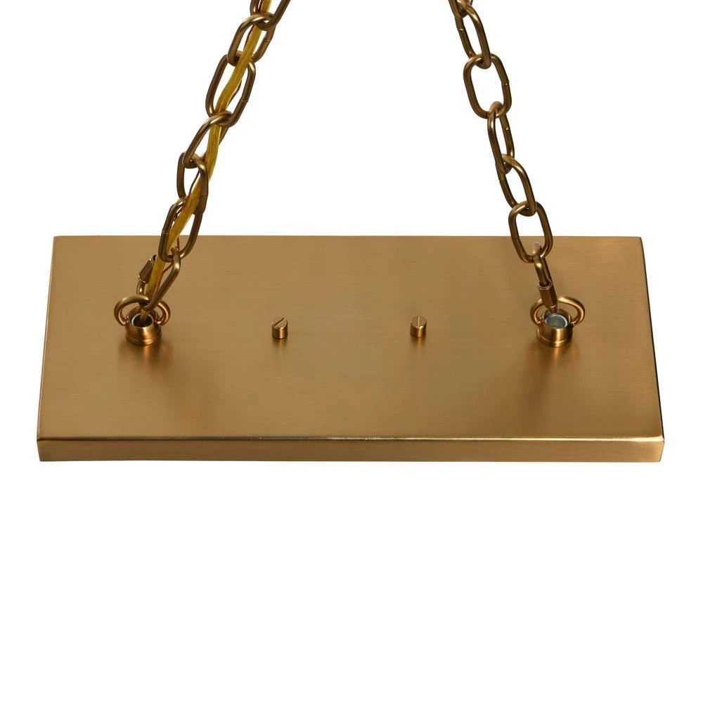 Lorne - 5-Light Brushed Gold Metal and Frosted Glass Chandelier by Robert Stevenson Lighting 8 Lorne - 5-Light Brushed Gold Metal and Frosted Glass Chandelier by Robert Stevenson Lighting - Image 6