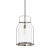 Channing - 3 Light Antique Polished Nickel Metal and Glass Ceiling Pendant Light by Robert Stevenson Lighting -Litton Lane Sales brushed gold robert stevenson lighting pendant lights ec1161b 64 1000