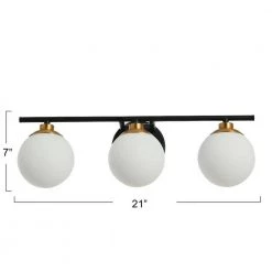 Lorne - 21 in. 3-Light Matte Black and Brushed Gold Vanity Light Metal and Frosted Glass by Robert Stevenson Lighting 16 Lorne - 21 in. 3-Light Matte Black and Brushed Gold Vanity Light Metal and Frosted Glass by Robert Stevenson Lighting -Litton Lane Sales brushed gold robert stevenson lighting vanity lighting ec1182c 76 1000