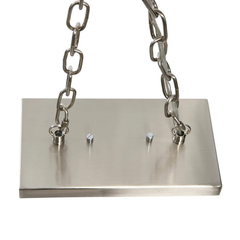 Jameson - 6-Light Brushed Nickel Chandelier Metal and Seedy Glass by Robert Stevenson Lighting 8 Jameson - 6-Light Brushed Nickel Chandelier Metal and Seedy Glass by Robert Stevenson Lighting - Image 6