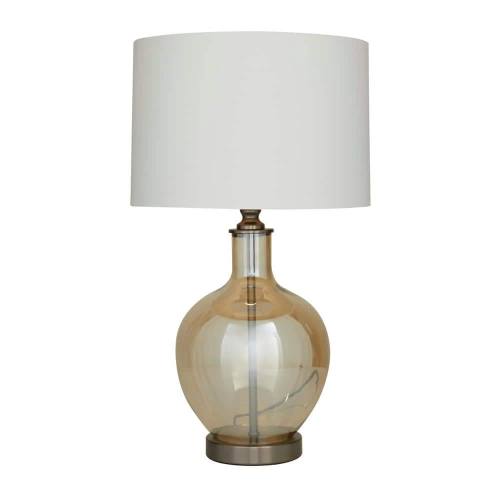 27 In. White Polyester Traditional Table Lamp by Litton Lane 3 27 In. White Polyester Traditional Table Lamp by Litton Lane