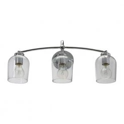 Adrian - 23 in. 3-Light Steel Chrome Finish and Clear Glass Vanity Light by Robert Stevenson Lighting