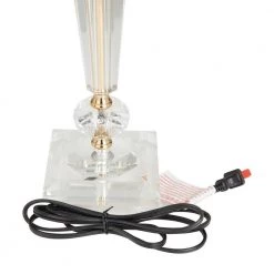 25 in. White Linen Traditional Buffet Lamp by Litton Lane -Litton Lane Sales clear litton lane table lamps 040125 44 1000