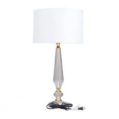 27 In. White Linen Traditional Buffet Lamp by Litton Lane -Litton Lane Sales clear litton lane table lamps 041113 66 1000