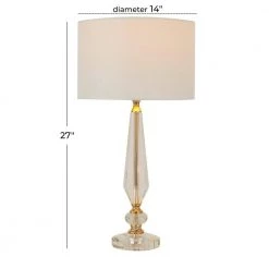 27 In. White Linen Traditional Buffet Lamp by Litton Lane -Litton Lane Sales clear litton lane table lamps 041113 76 1000