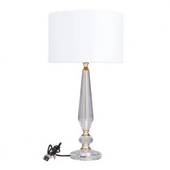 27 In. White Linen Traditional Buffet Lamp by Litton Lane -Litton Lane Sales clear litton lane table lamps 041113 c3 1000
