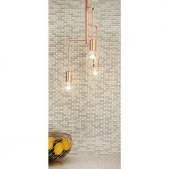 3-Light Modern Rose Gold Metal Pendant by Litton Lane -Litton Lane Sales copper litton lane chandeliers 59277 31 1000