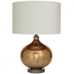 23 in. Copper Glass Modern Accent Lamp by Litton Lane